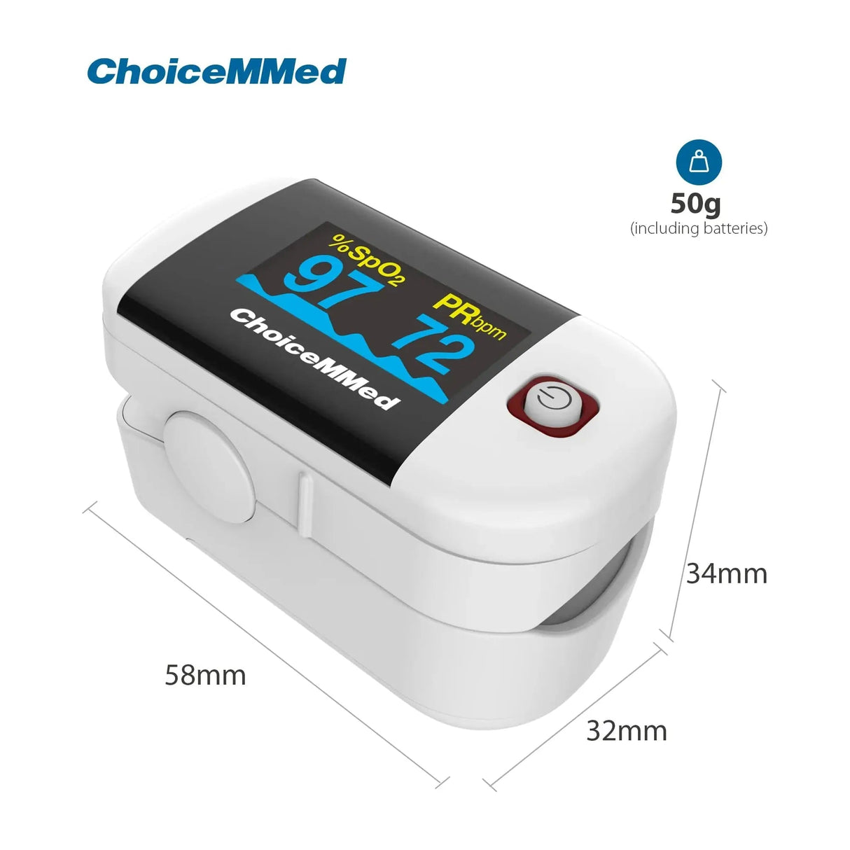 ChoiceMMed Finger Pulse Oximeter - Paramedic Shop