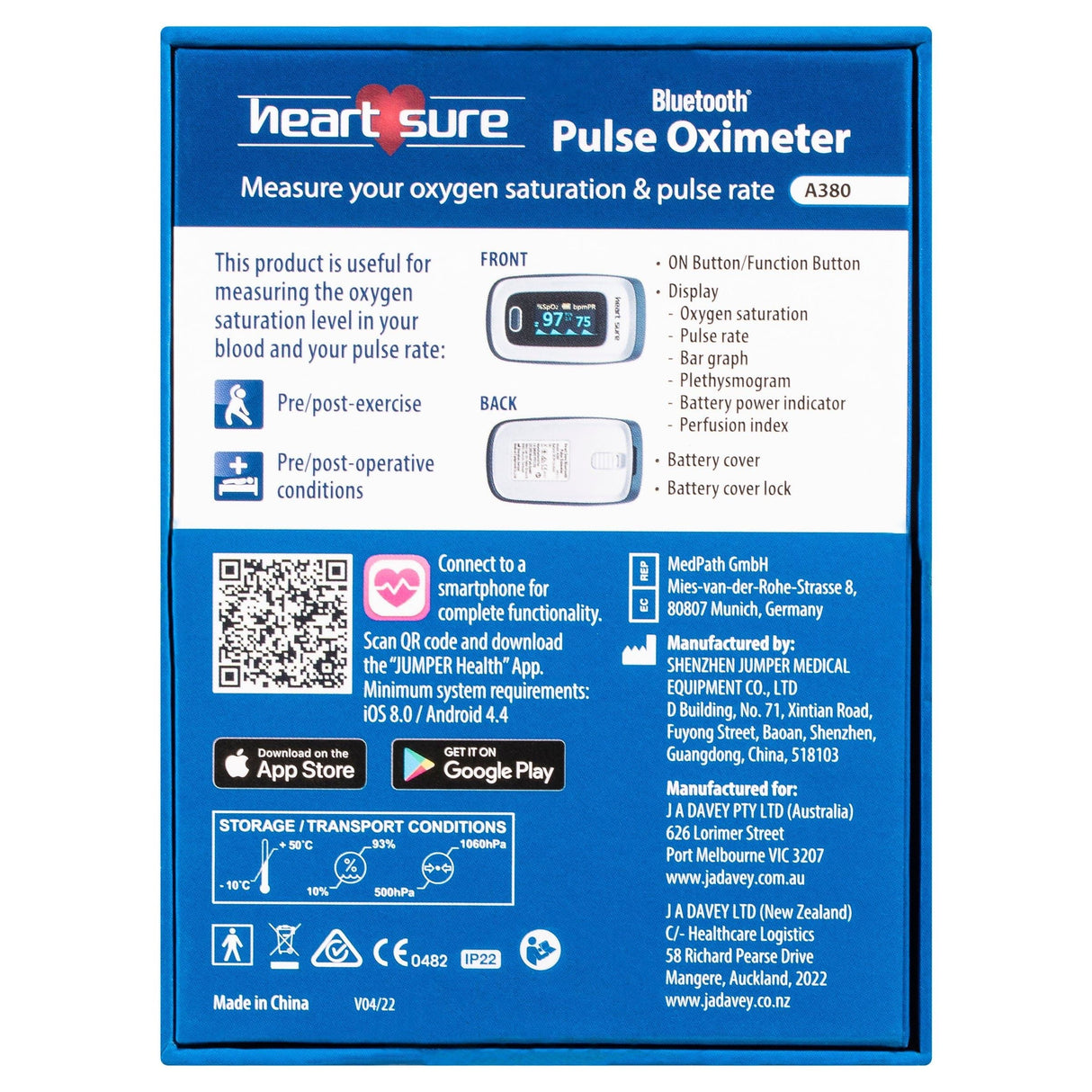 Heart Sure Bluetooth Pulse Oximeter - Paramedic Shop