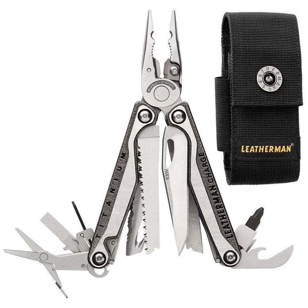 Leatherman Charge + TTi Titanium Multitool w/ - Button Sheath - Paramedic Shop