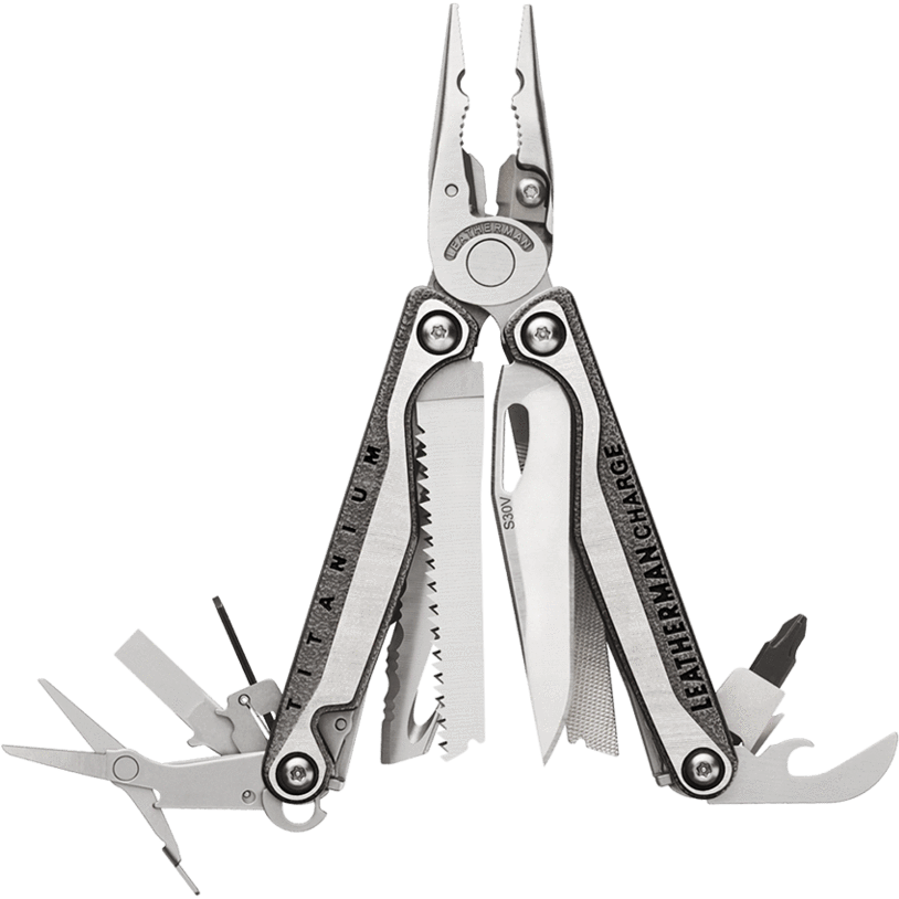 Leatherman Charge + TTi Titanium Multitool w/ - Button Sheath - Paramedic Shop