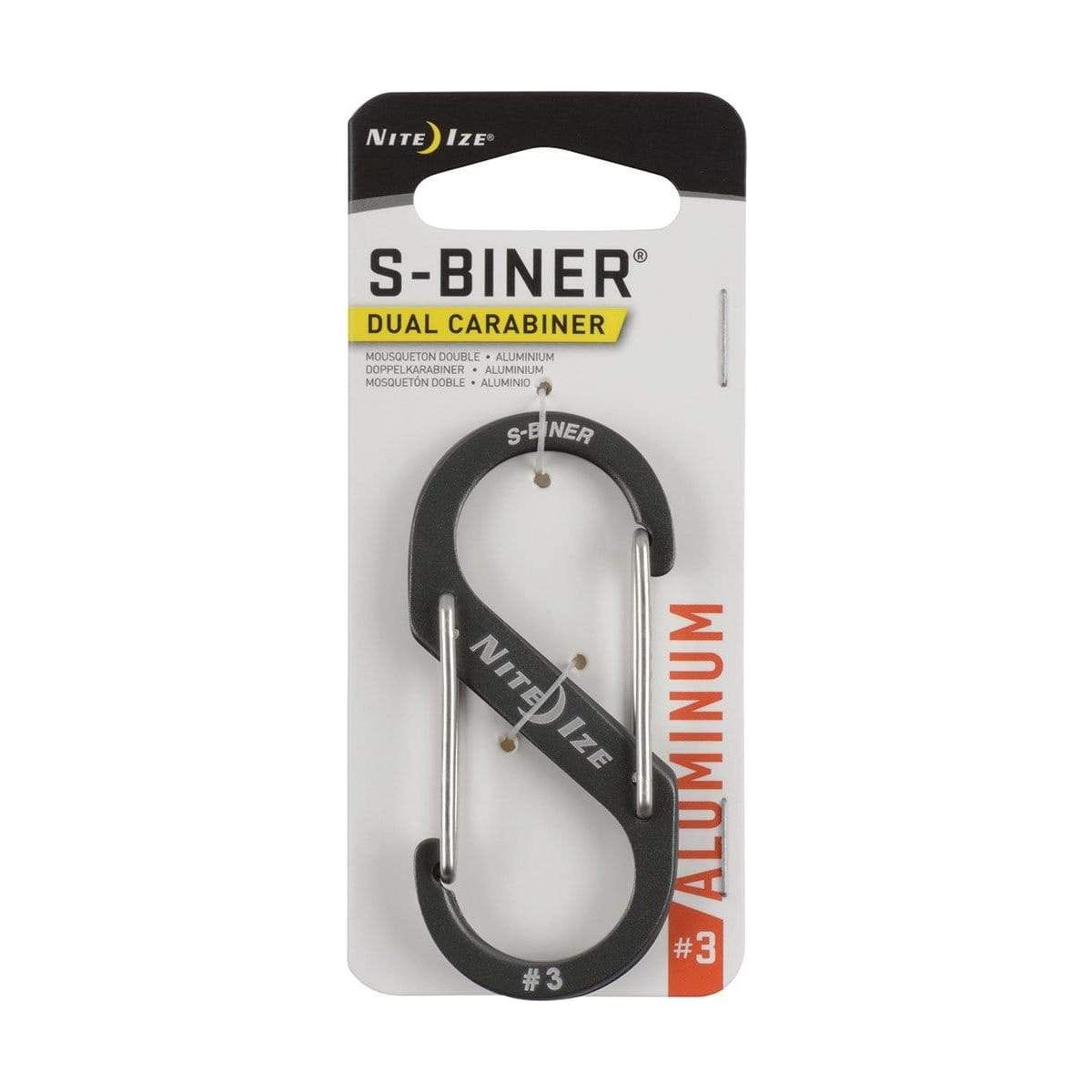 Paramedic Shop Zen Imports Pty Ltd Tools Aluminium - Charcoal Nite Ize S-Biner #3 Dual Carabiner